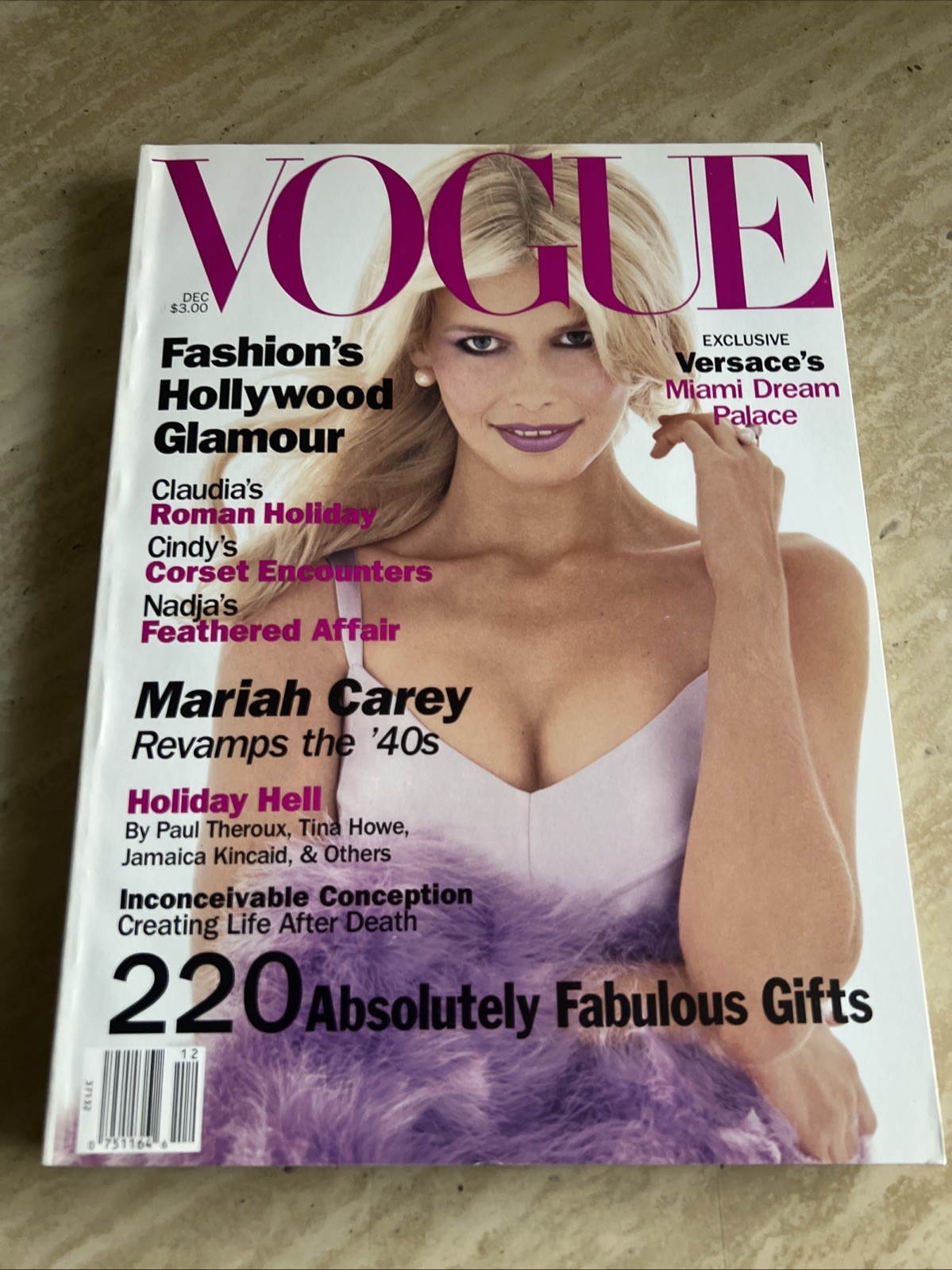Vogue Magazine – December 1994 – Claudia Schiffer – Cindy Crawford