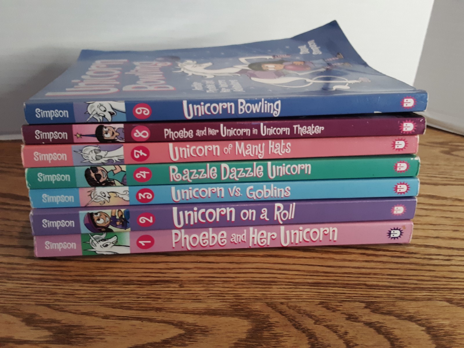 Lot of 7 PHOEBE AND HER UNICORN Series Books Graphic Novels Dana Simpson
