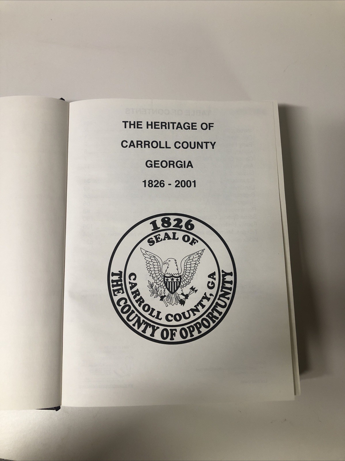 The Heritage Of Carroll County Georgia, 1826-2001