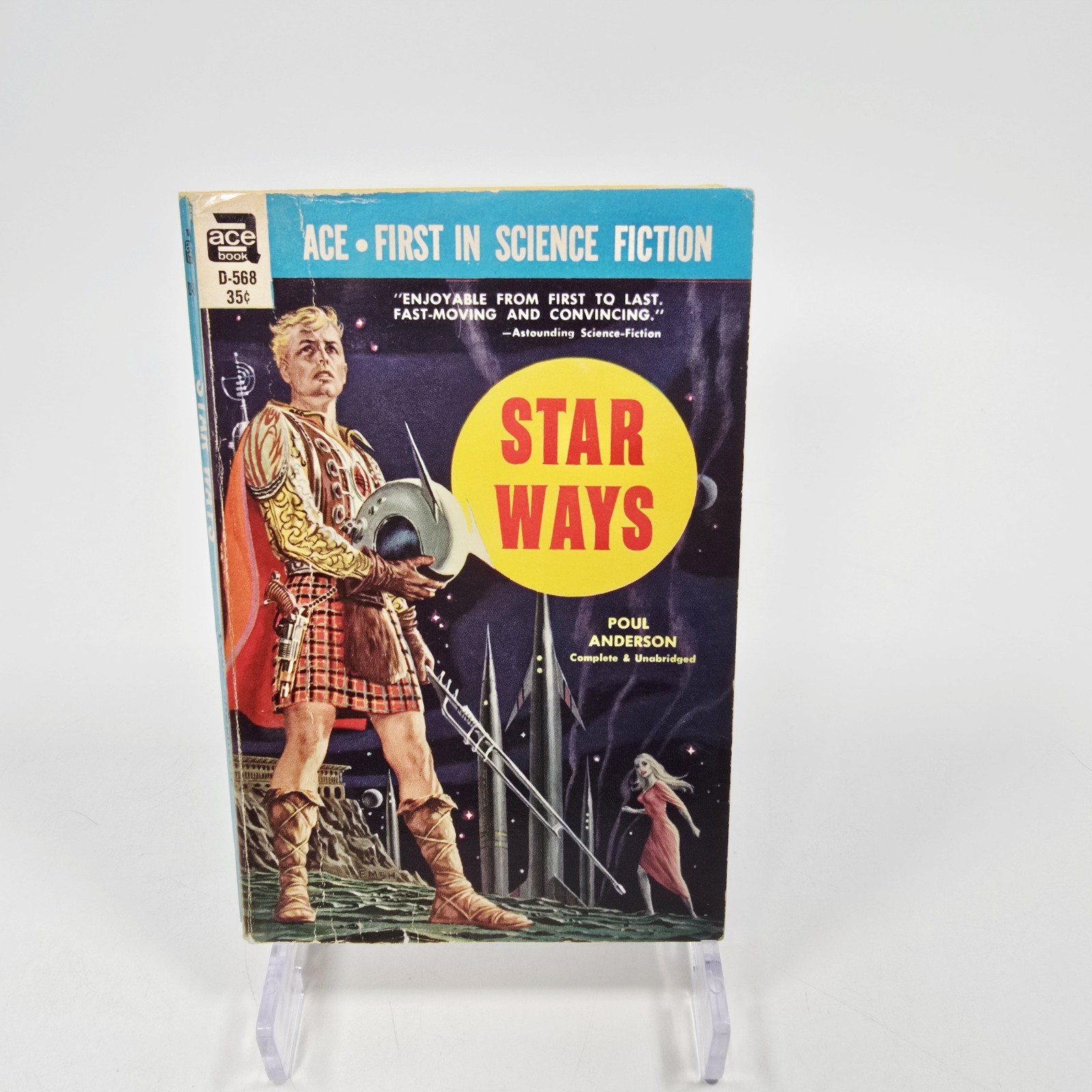 Star Ways Poul Anderson Vintage Paperback Ace 1956 1st Print D568