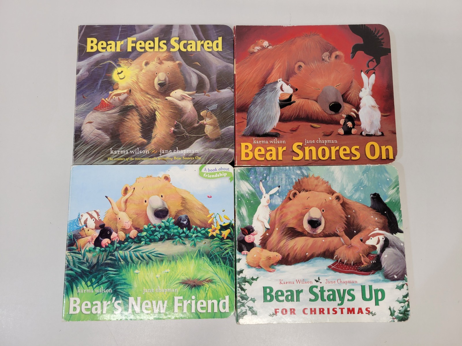 Lot of 4 The Bear Books Series Board Books by Karma Wilson & Jane Chapman