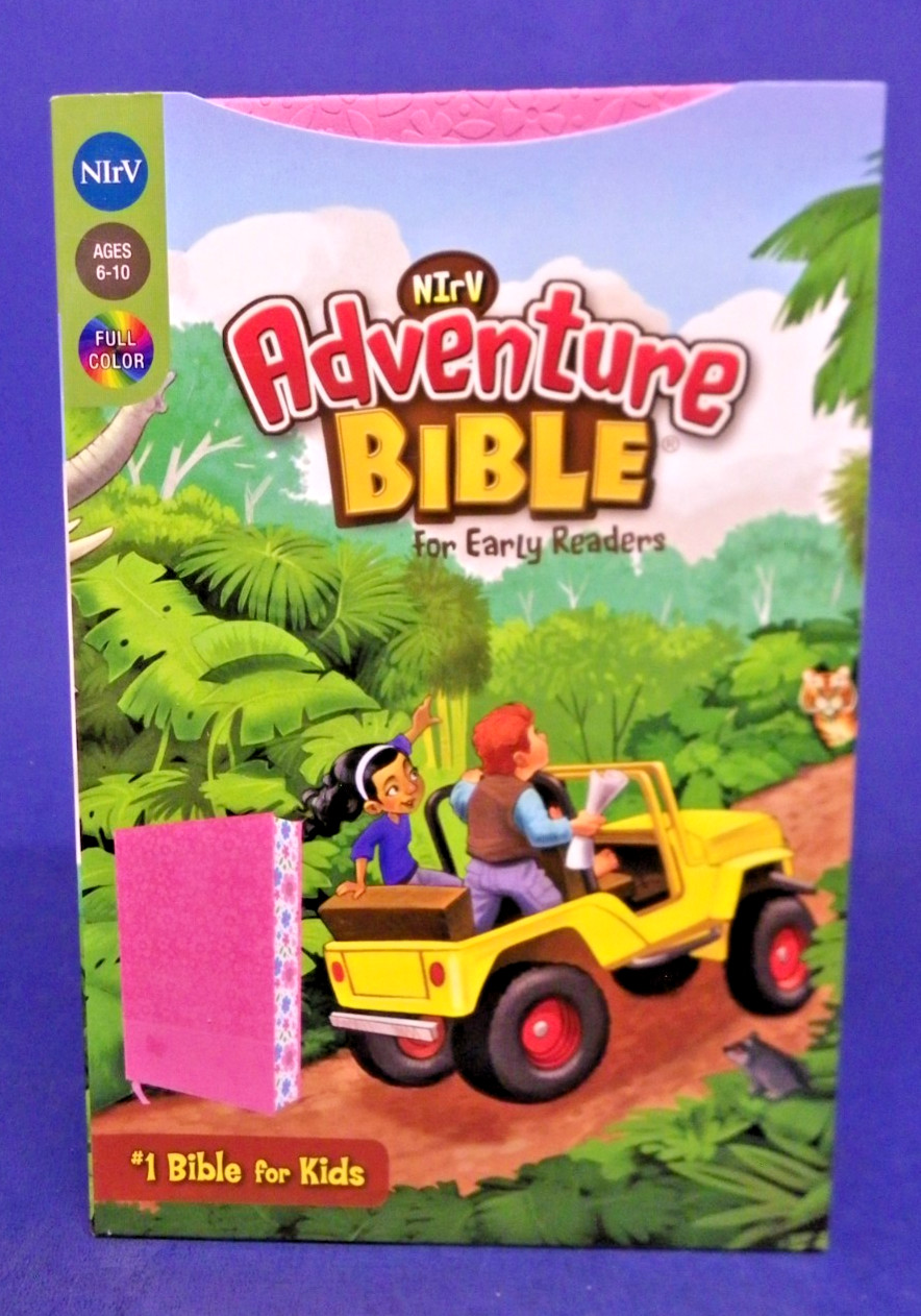 NIRV Adventure Bible for Early Readers by ZonderKidz Leathersoft Hot Pink NEW