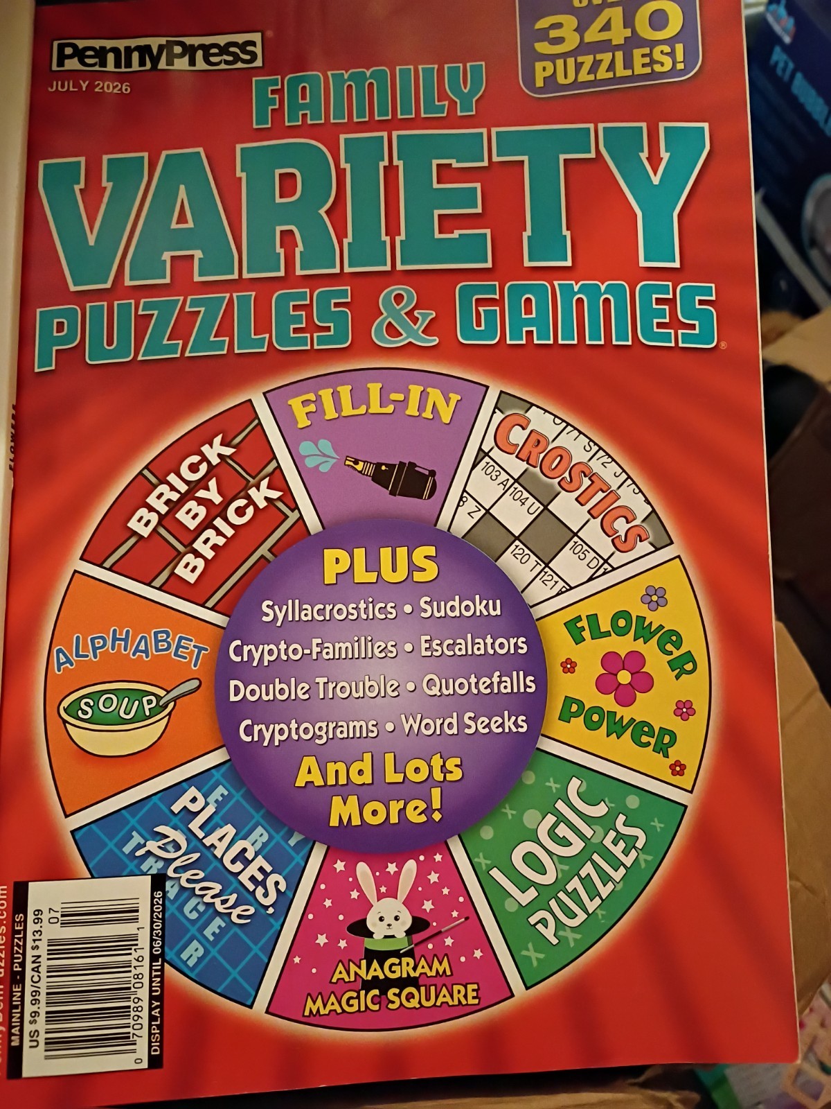 New Penny Press July 2026 Variety Puzzles & Games Penny Dell Puzzless Crosswords