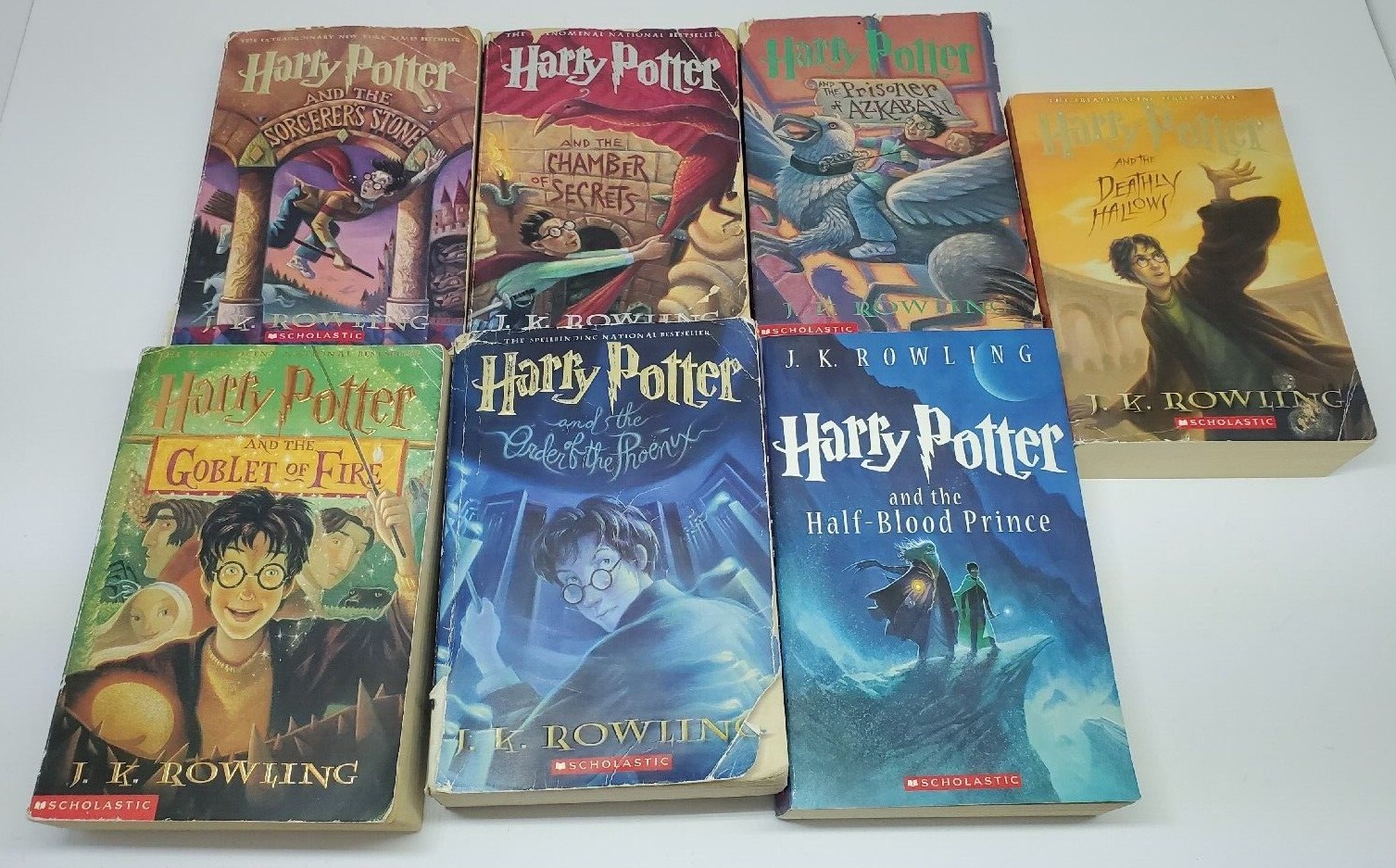 Harry Potter The Complete Series 1-7 Set Paperback Books Lot Of 7 JK Rowling