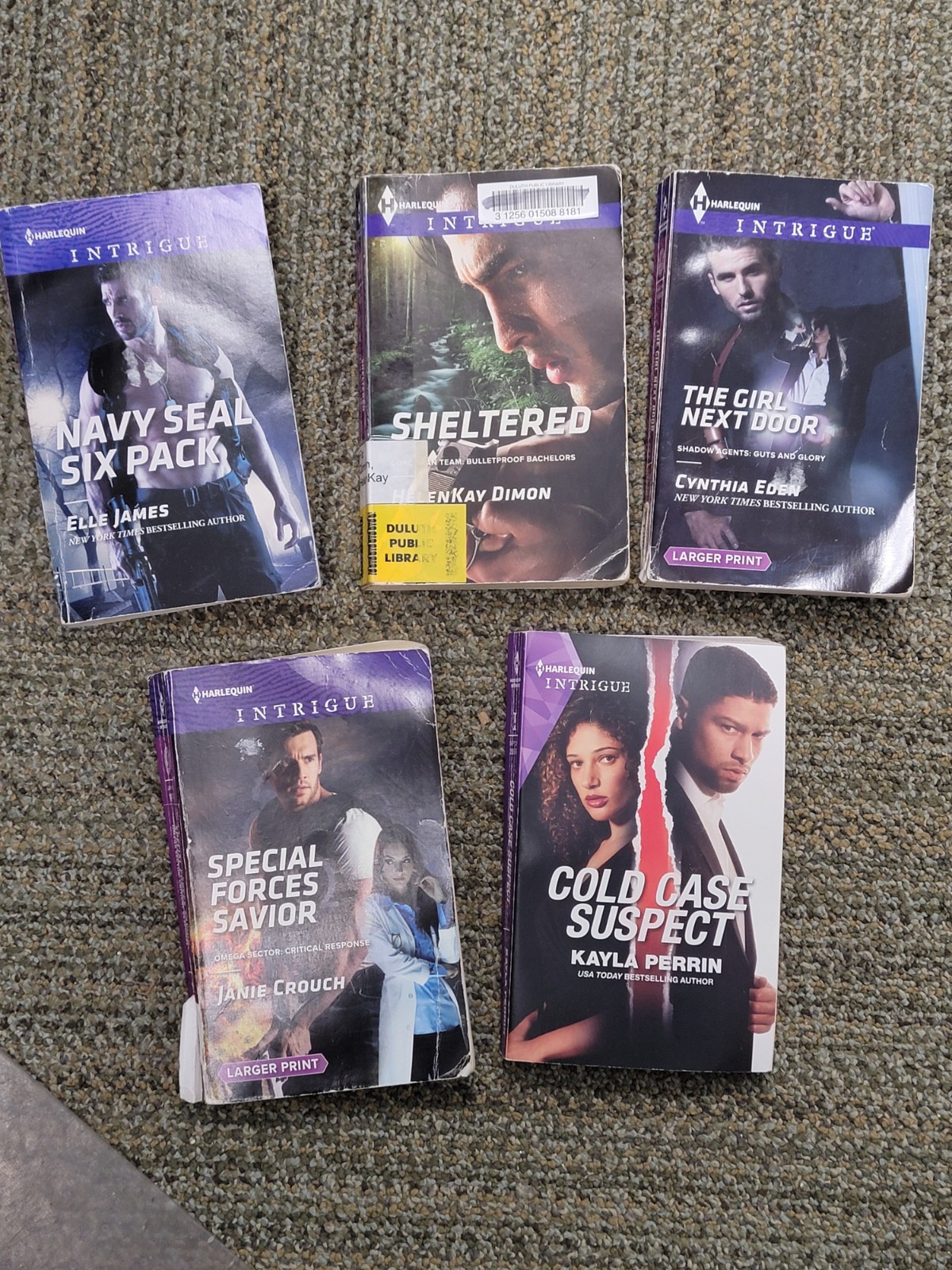 Harlequin Intrigue Romance Suspense Paperback Book Lot: Navy SEAL Six Pack, She…