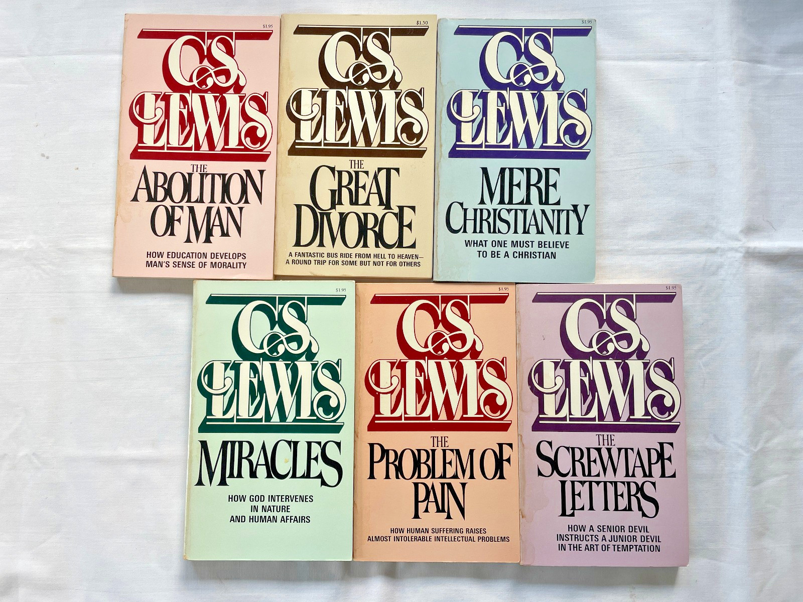 Six by Lewis by C. S. Lewis (Macmillan, 1978) Spiritual Classics, 6 PB Box Set