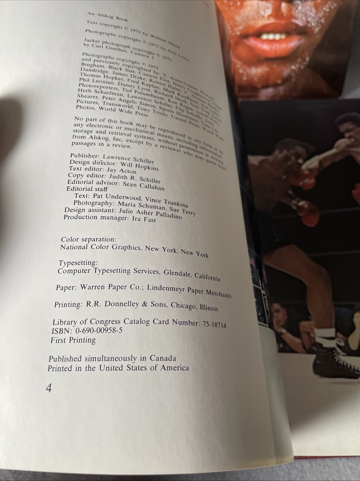 Muhammad Ali: A Portrait in Words and Photographs by Wilfrid Sheed ** Read**