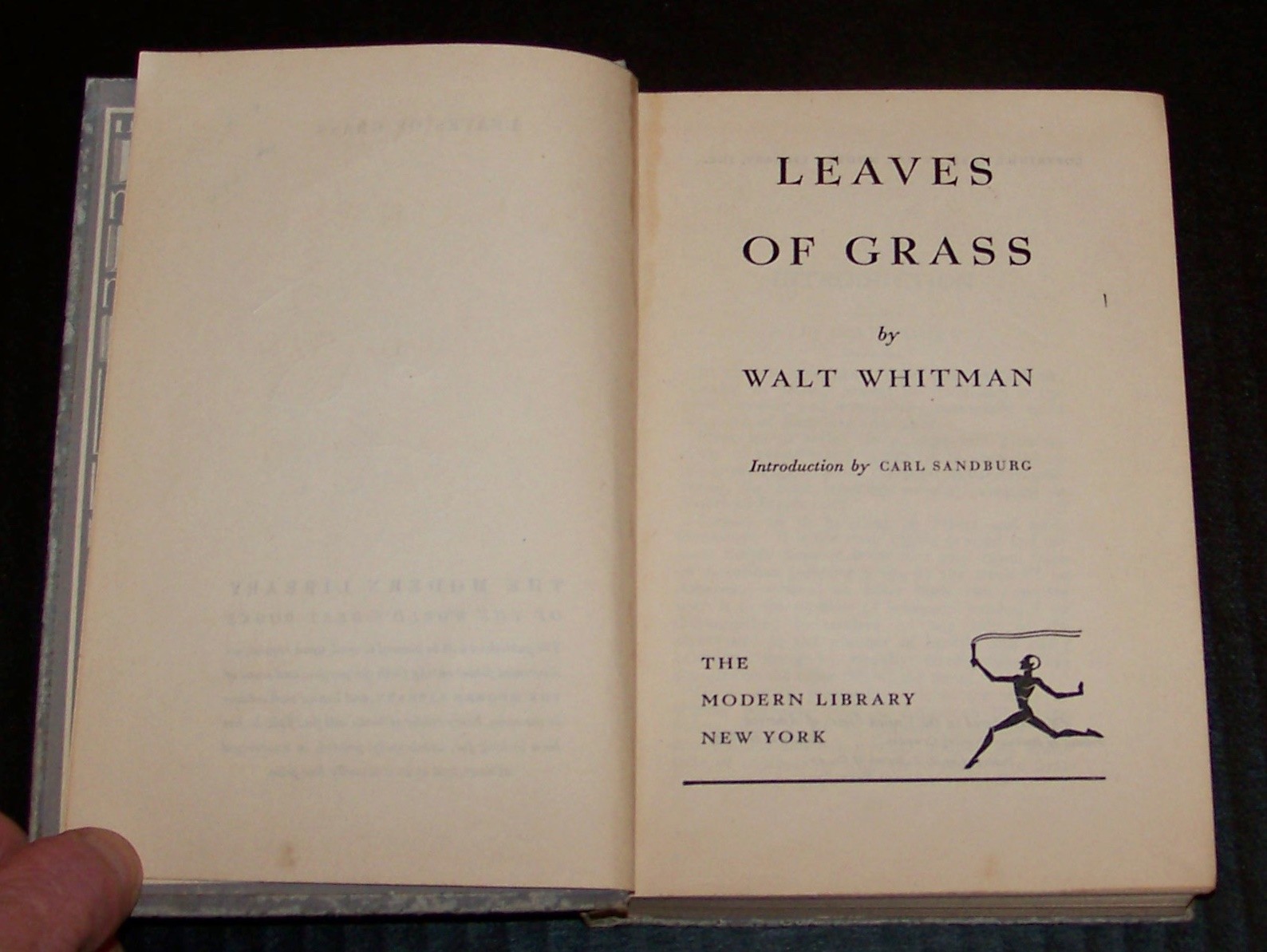 Walt Whitman 3 Book Lot: Leaves of Grass 1921 / Leaves…(Facsimile), West Hills