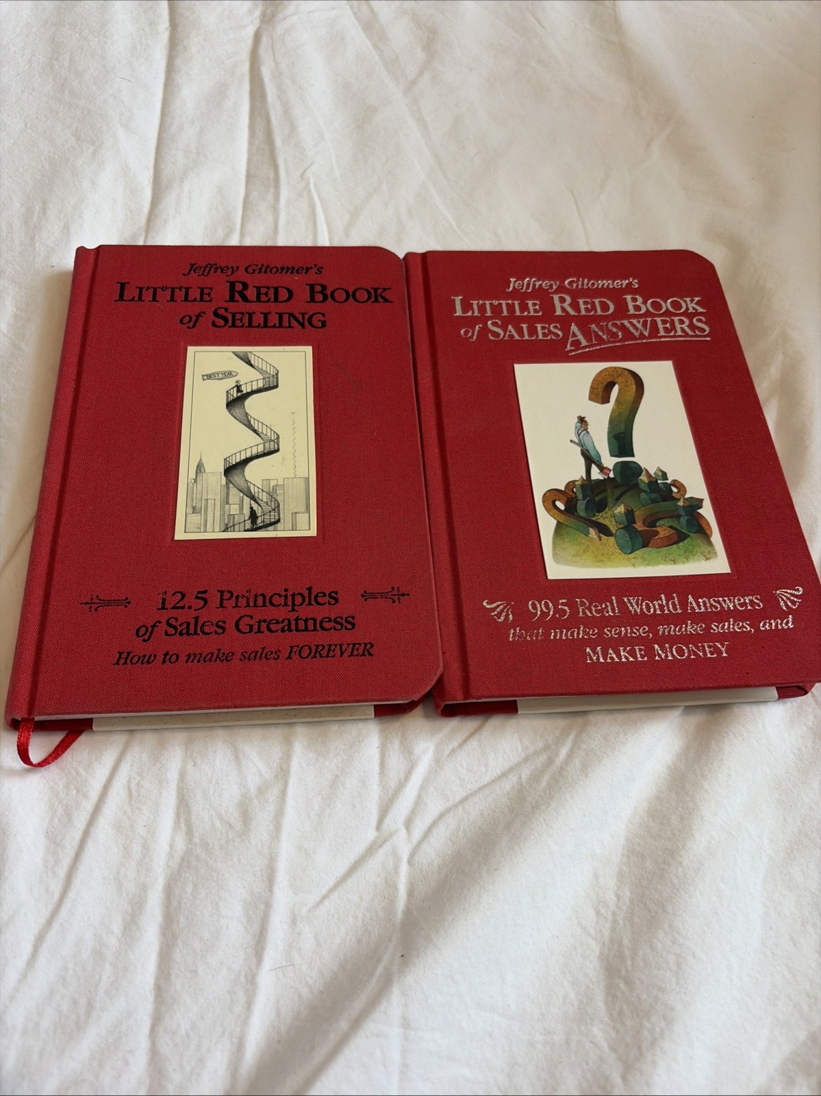 Jeffrey Gitomer Lot Little Red Book of Selling & Little Red Book Of Sales Answer