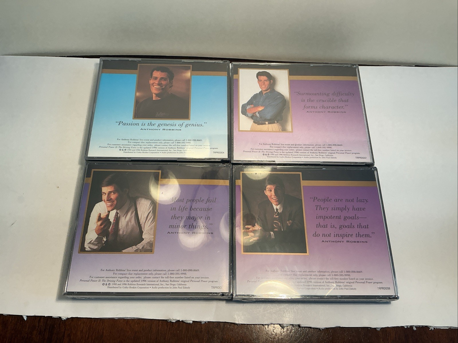8 SEALED AUDIO CDs: Tony Anthony Robbins Personal Power II Driving Force 30 Day