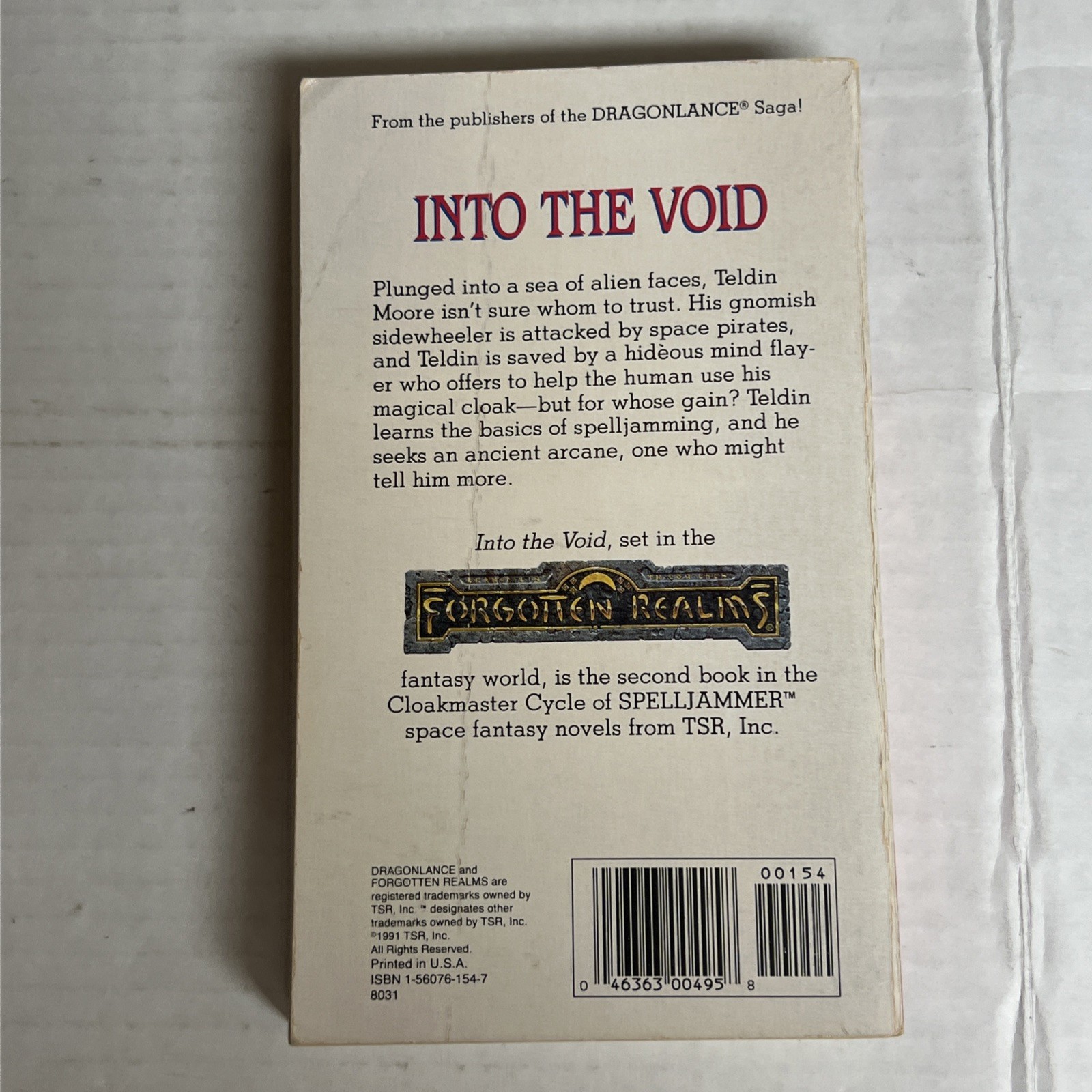 Spelljammer Into The Void By Nigel Findley 1991 TSR 1st Ed Cloakmaster Cycle #2