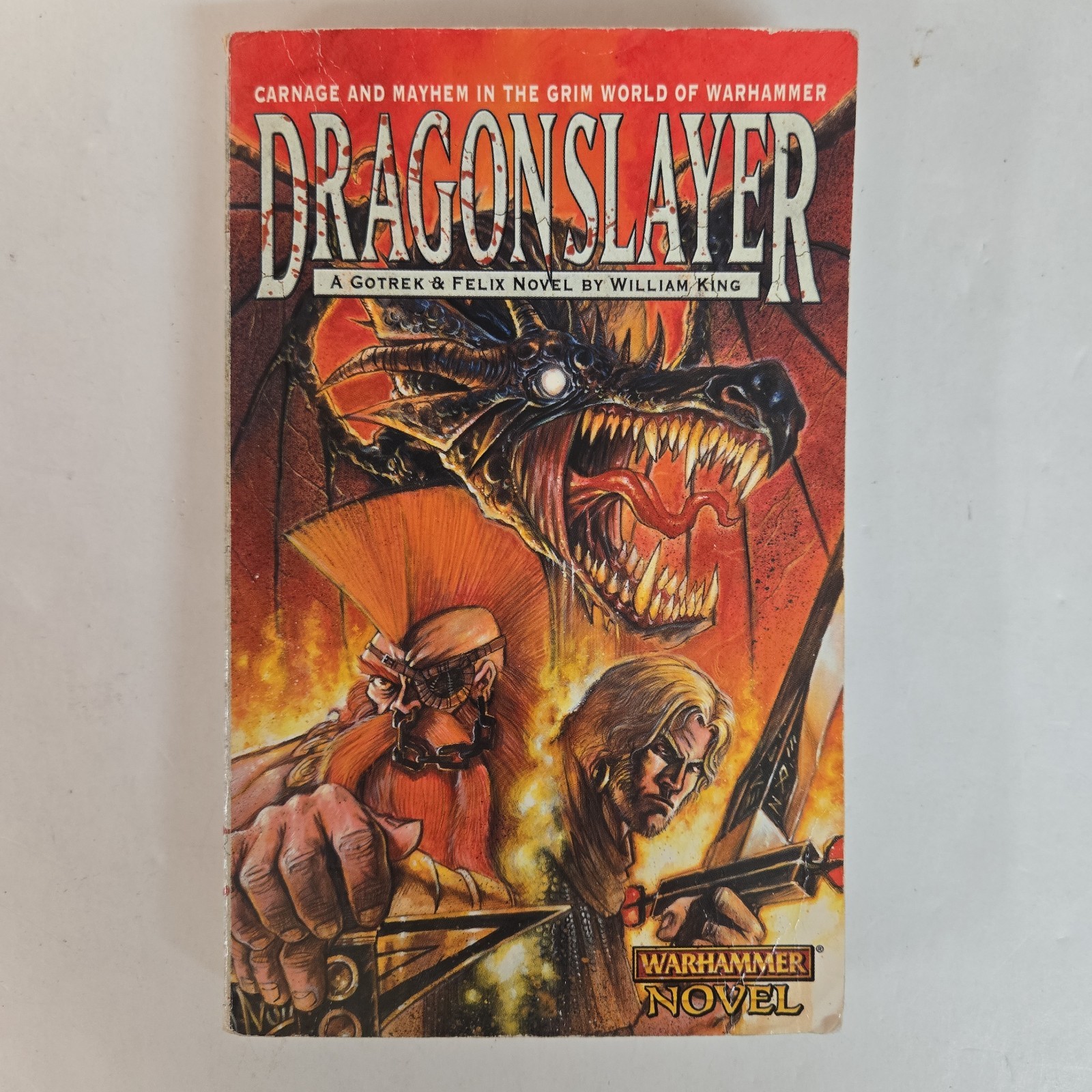 DRAGONSLAYER by William King Warhammer Novel Gotrek Felix First US Edition