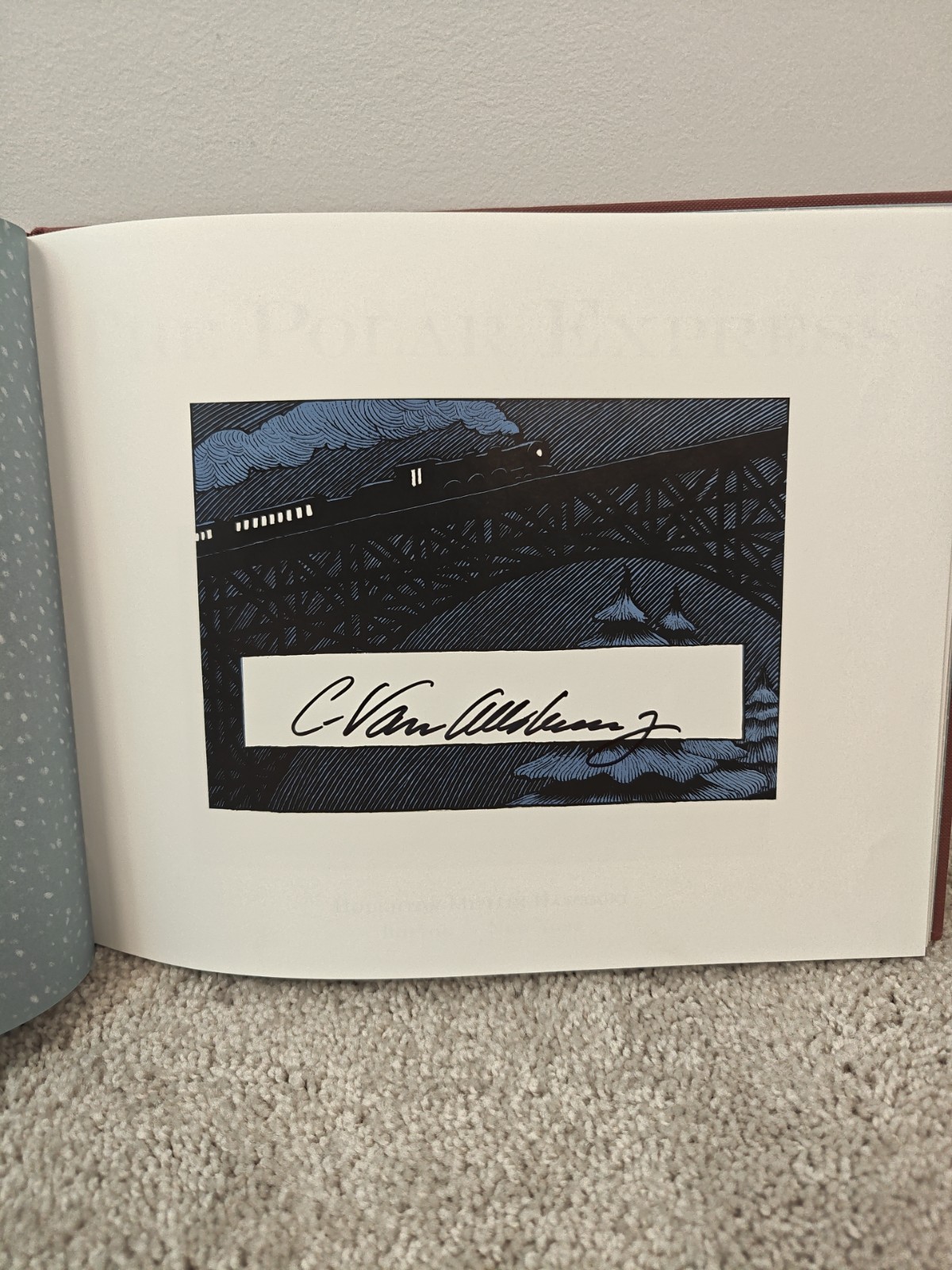 The Polar Express Hardback Book Author Signed Copy Chris Van Allsburg