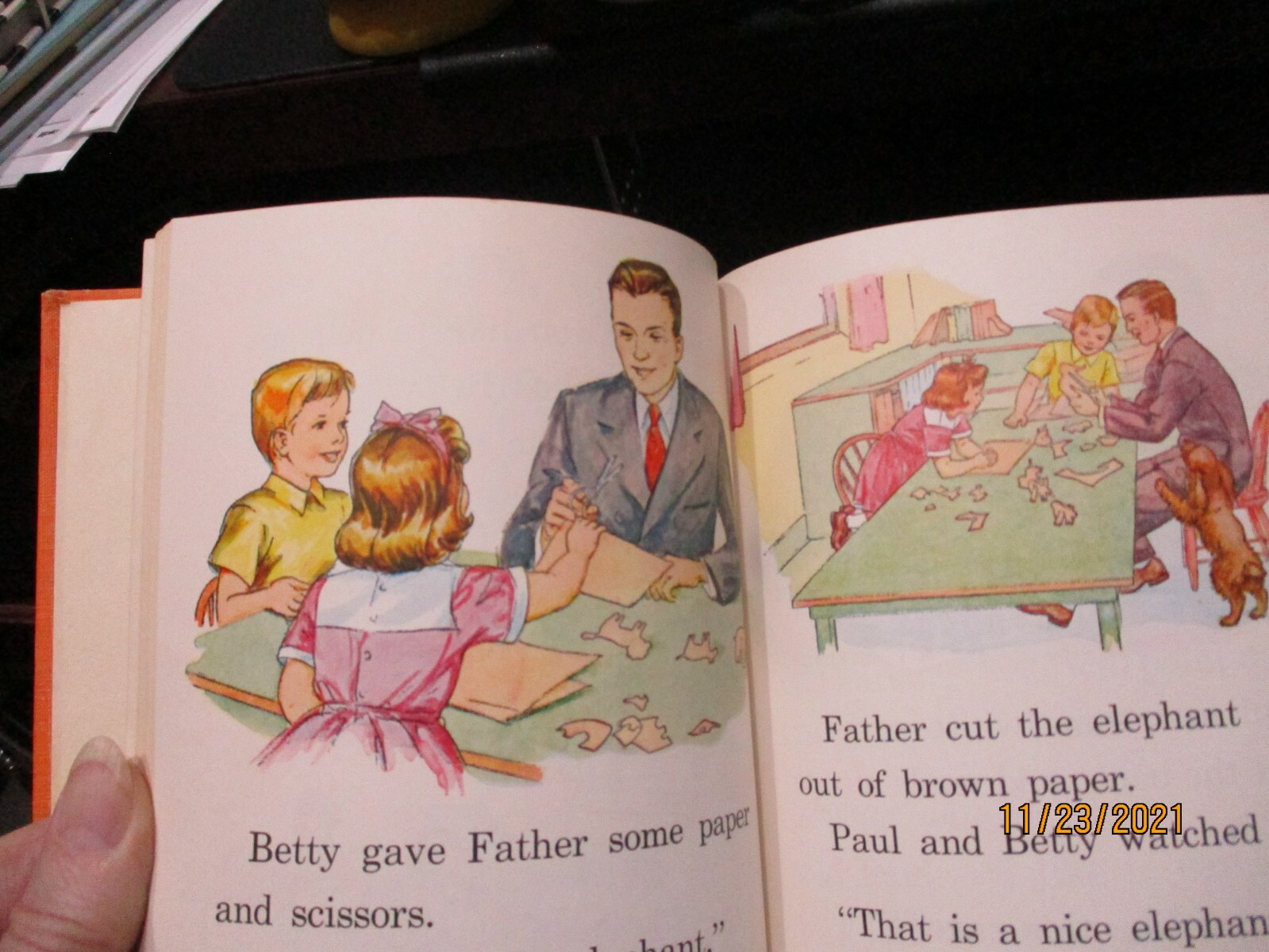 Lyons and Carnahan primer HAPPY CHILDREN 1954 Dick Jane era Hardcover in Good to