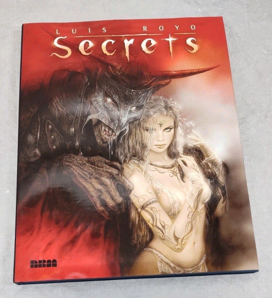 1996 vintage SECRETS Luis Royo Erotic Fantasy Art Book Hardcover Dustjacket HCDJ