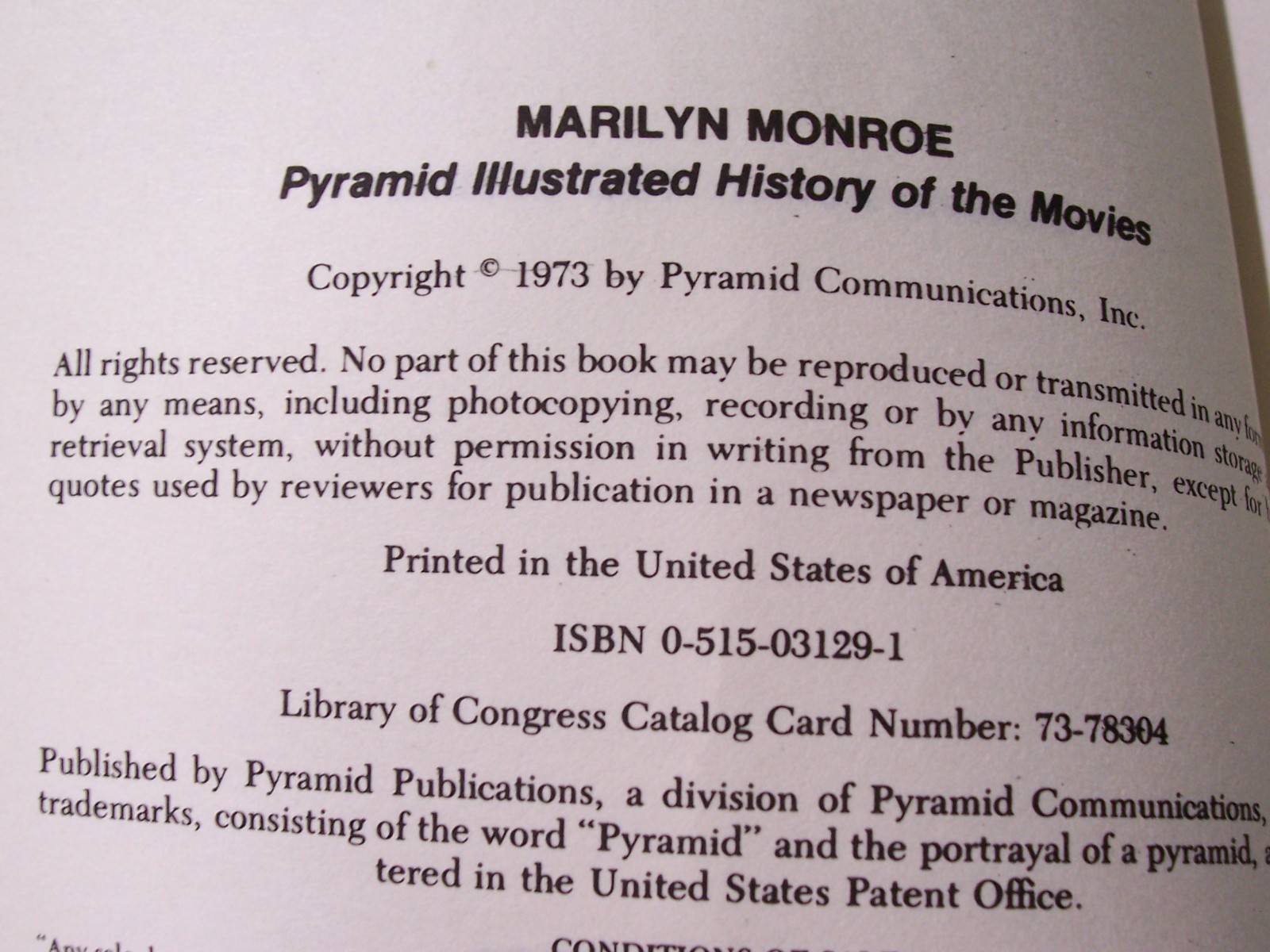 (3) MARILYN MONROE Book lot ~ Her Life & Legend, Images of Marilyn, Mellen