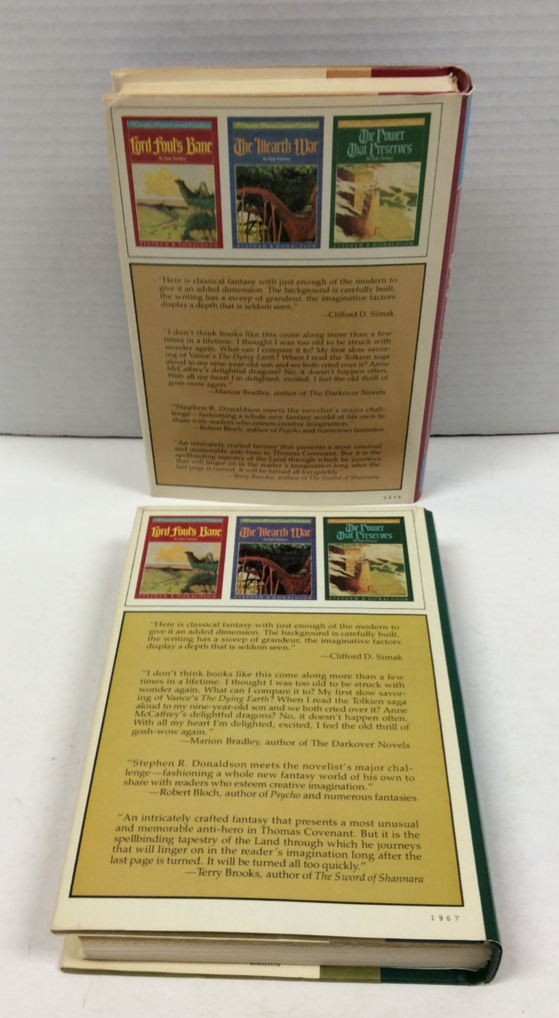CHRONICLES OF THOMAS COVENANT BOOKS 1 & 3 Stephen Donaldson BCE HCs