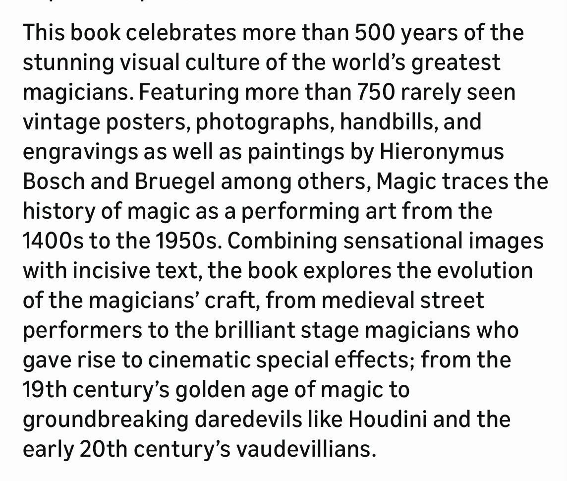 MAGIC the ART of ILLUSION to 1950 History BOOK Vintage Photos Posters TASCHEN
