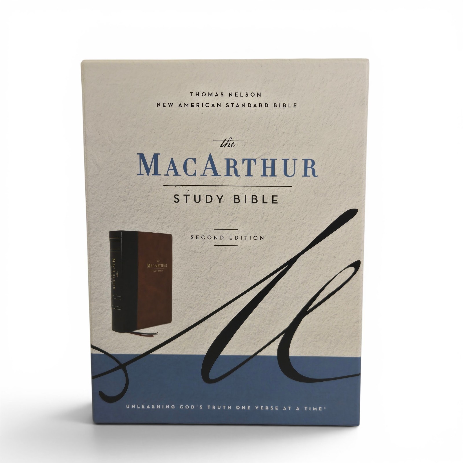 2nd Edition Thomas Nelson MacArthur Study Bible NKJV Leather Cover Brown NEW