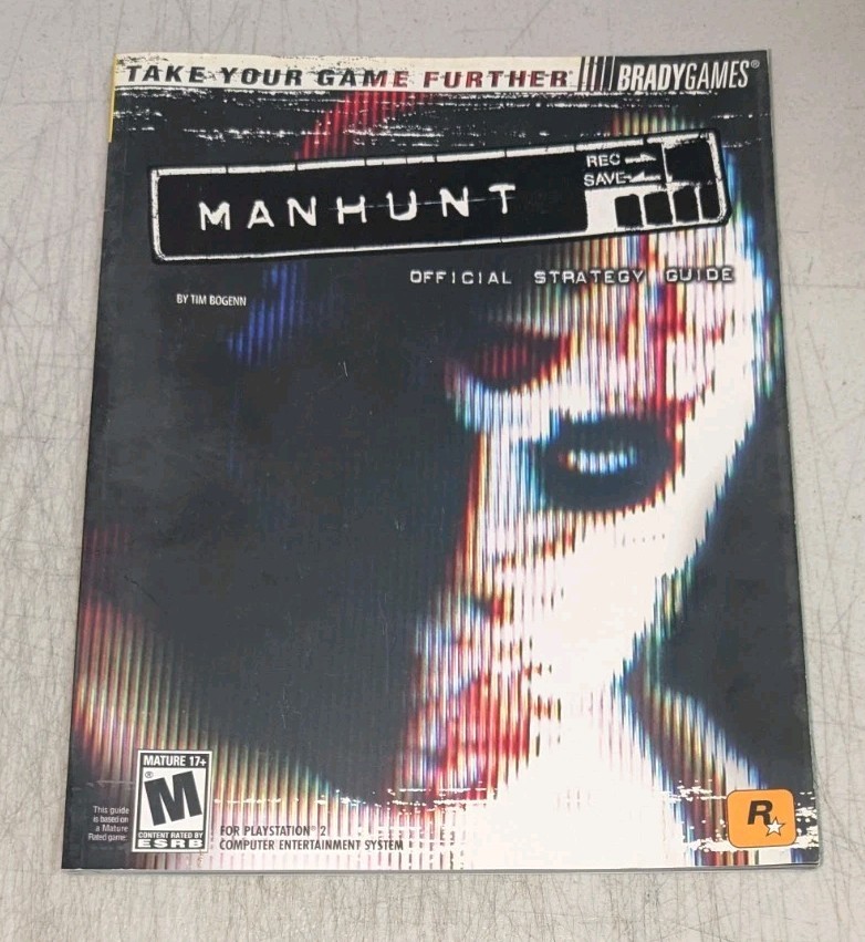 Manhunt Official Strategy Guide (2003) Brady Games *Excellent Condition*