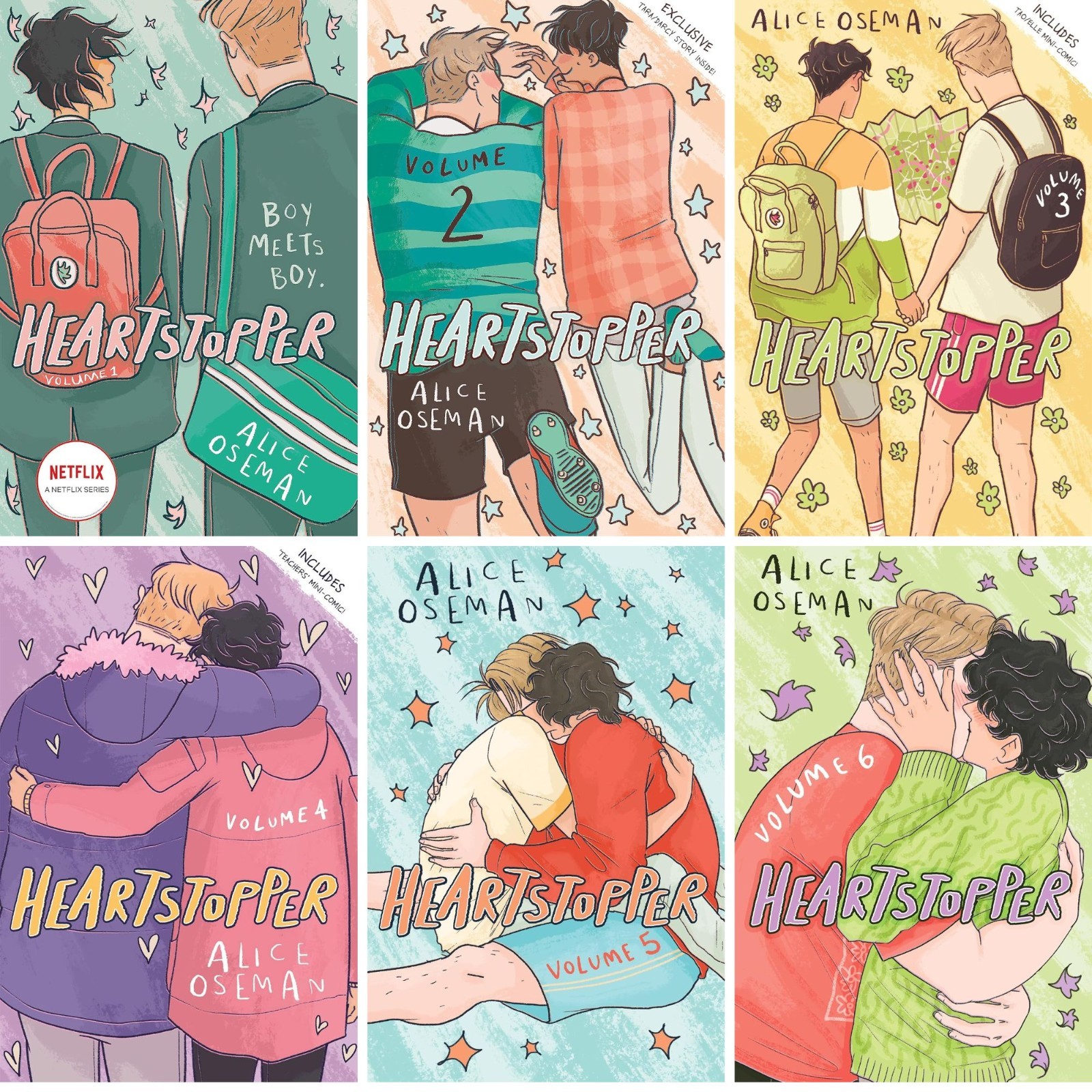 Heartstopper series 1-6 complete 6 Graphix volumes by Alice Oseman Paperback