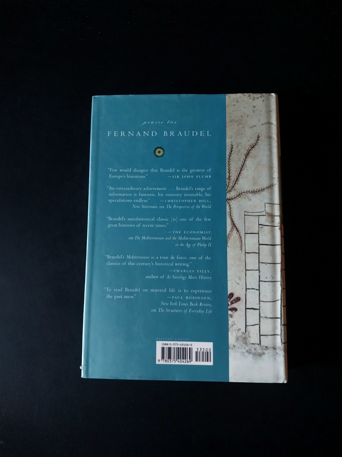 Fernand Braudel – Memory and the Mediterranean – First American Edition