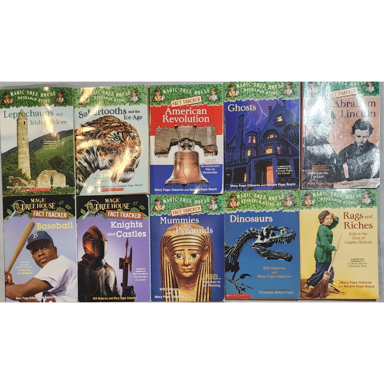 Lot of 10 Magic Tree House Book Series RESEARCH GUIDES / FACT TRACKERS