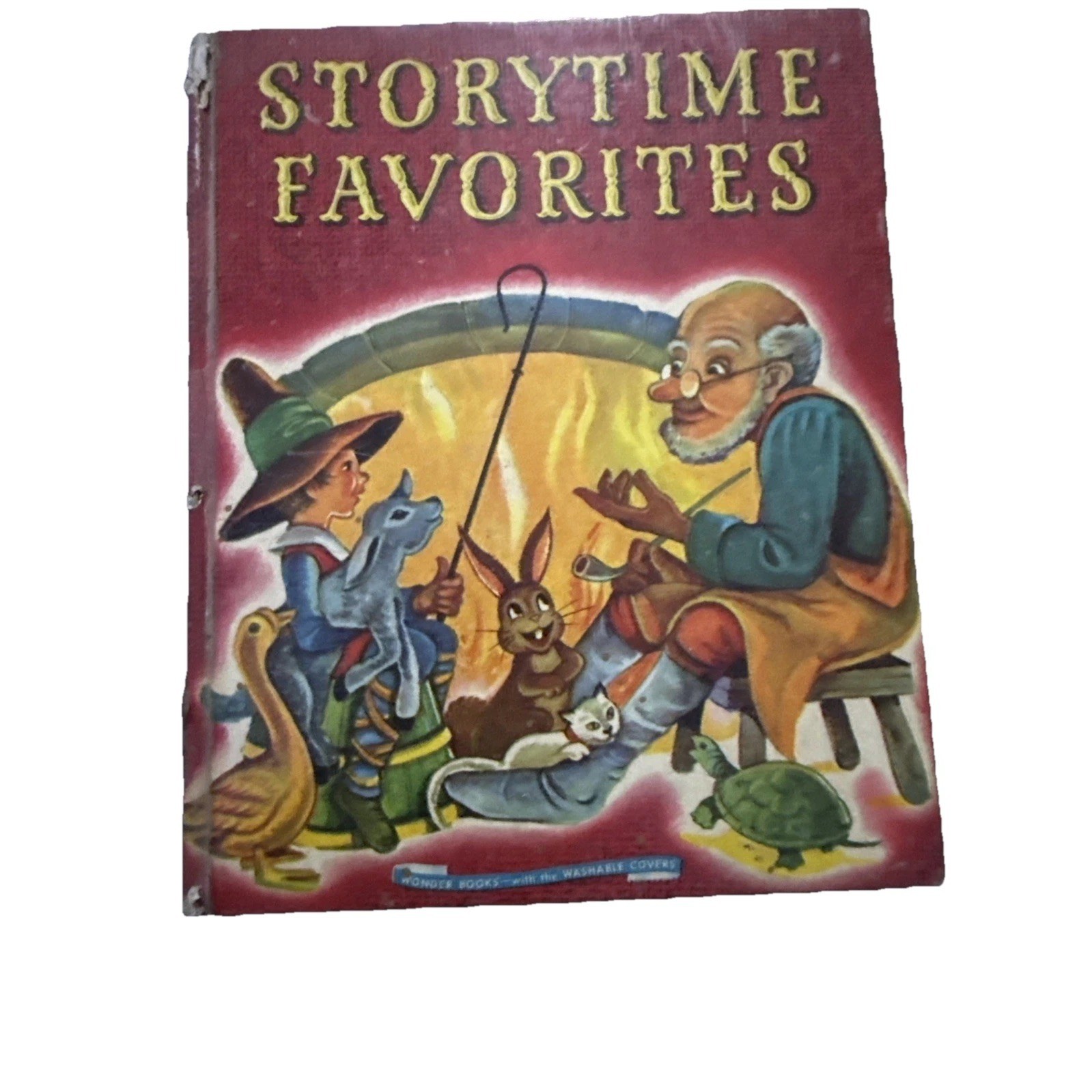 Vintage 1947 Wonder Books Storytime Favorites Washable Children’s Book