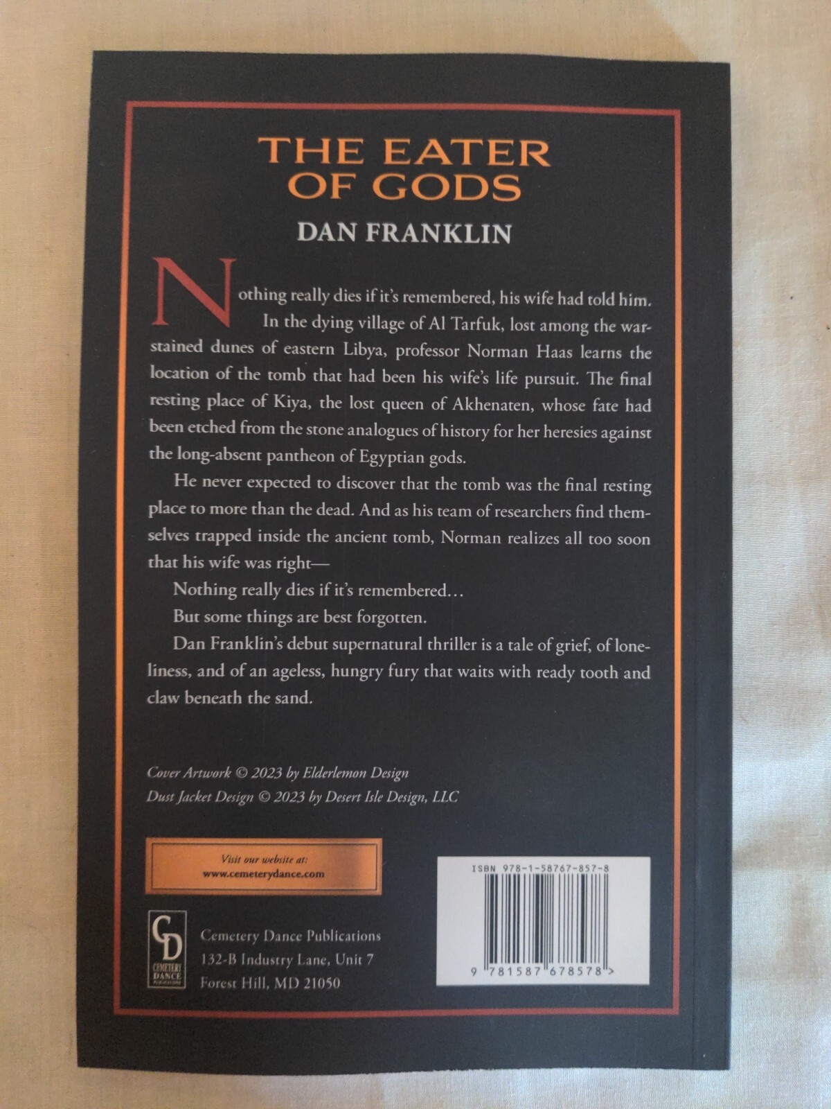 Dan Franklin The Eater of Gods Signed Trade Paperback