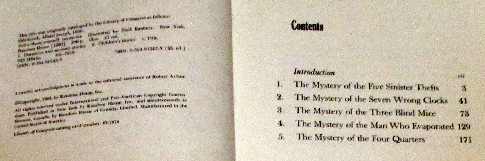 Alfred Hitchcock’s Solve-Them-Yourself Mysteries 1963 H/C 206 Pages