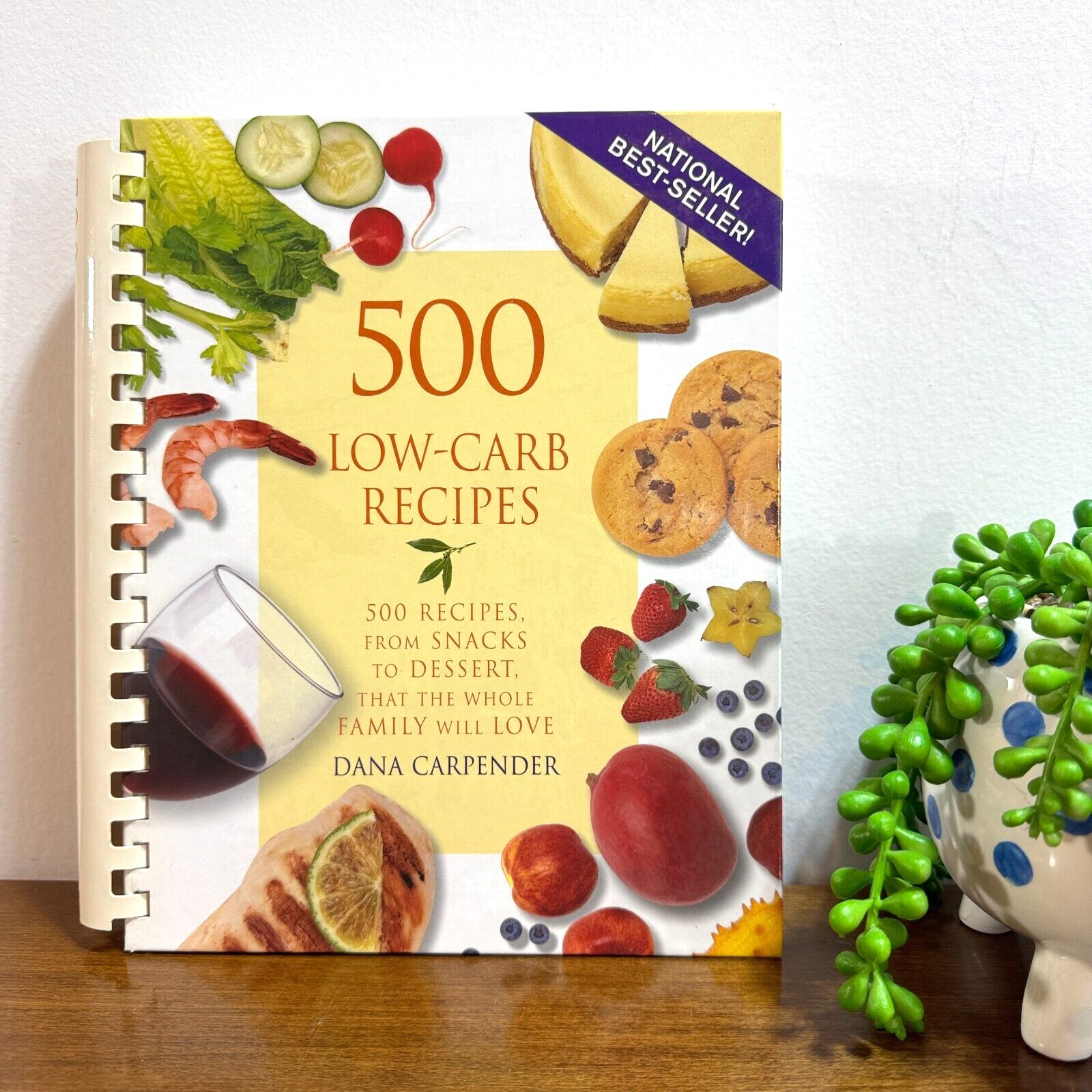 500 Low Carb Recipes Cookbook Plastic Comb by Dana Carpender Hardcover