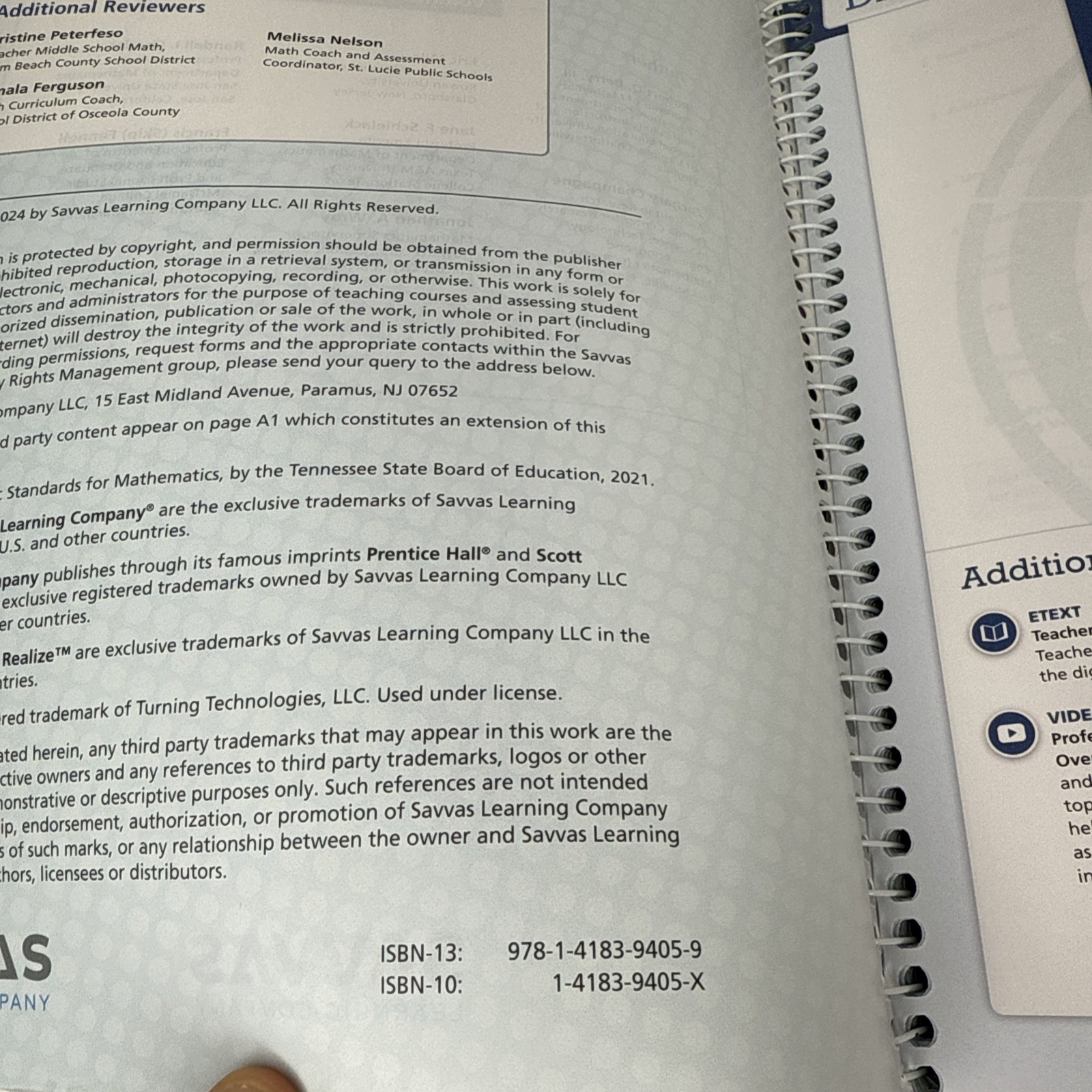enVision Mathematics Teachers Edition GRADE 8 VOLUME 1 Tennessee Math
