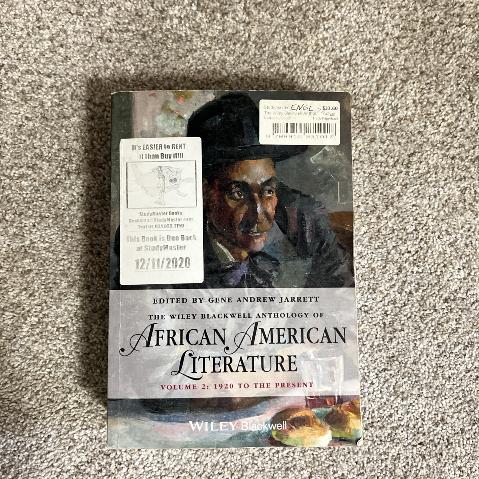 Wiley Blackwell Anthology of African American Literature, Volume 2 : 1920