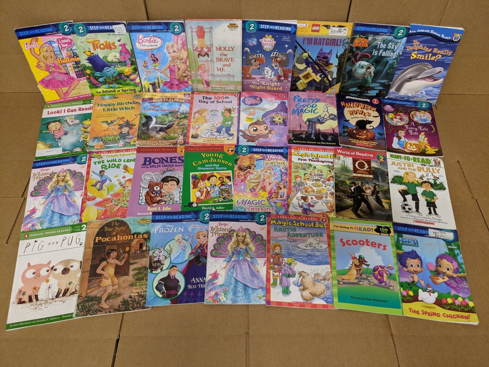 Lot of 10 Level 2 BOOKS FOR GIRL~RL~Ready to-I Can Step into Learn Read – RANDOM
