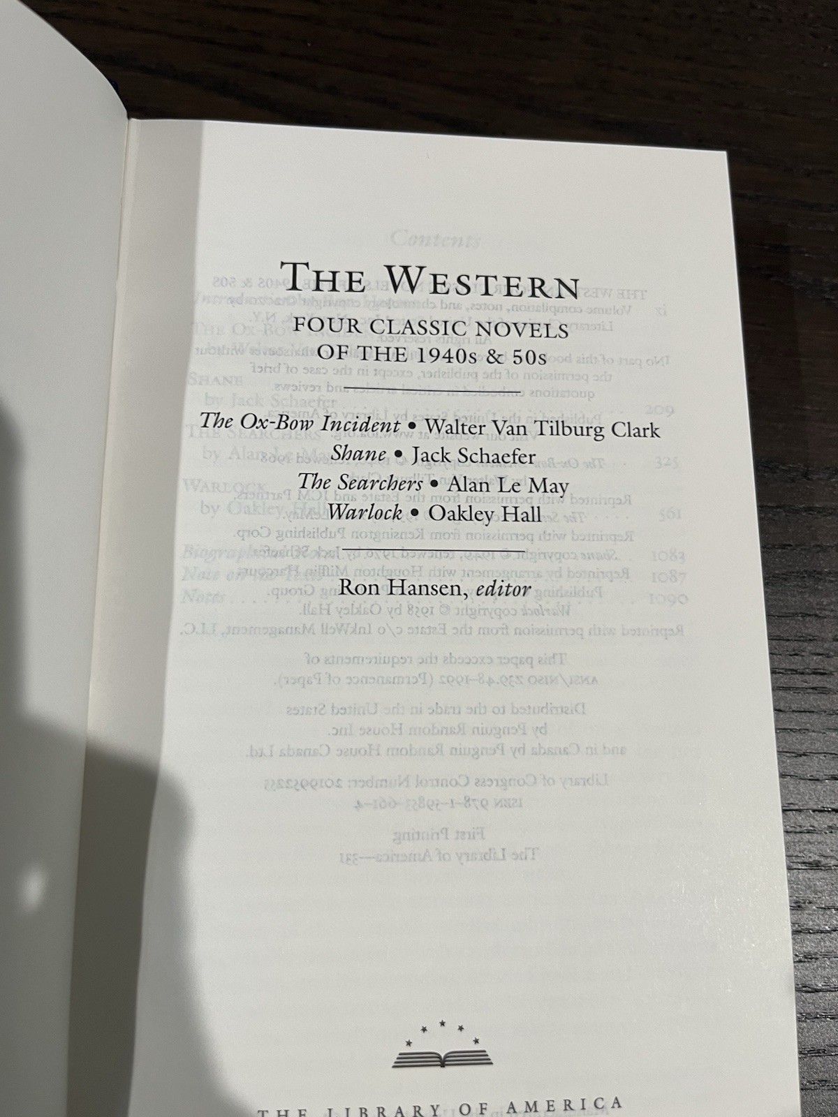 The Western – 4/Four Classic Novels 1940s & 50s – Library of America