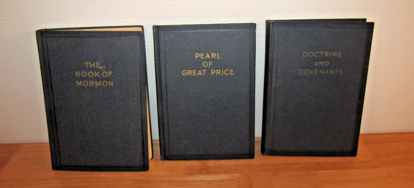 Lot 3 HC Books THE BOOK OF MORMON 1951, PEARL OF GREAT PRICE & DOCTRINE COVENANT