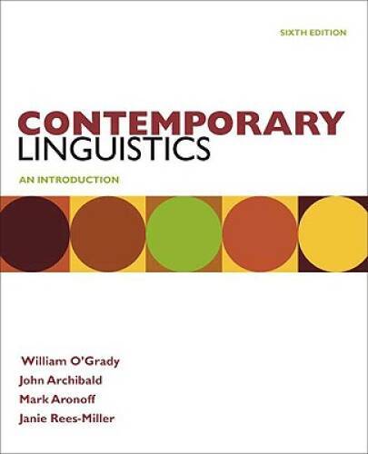 Contemporary Linguistics – Paperback By OGrady, William – GOOD