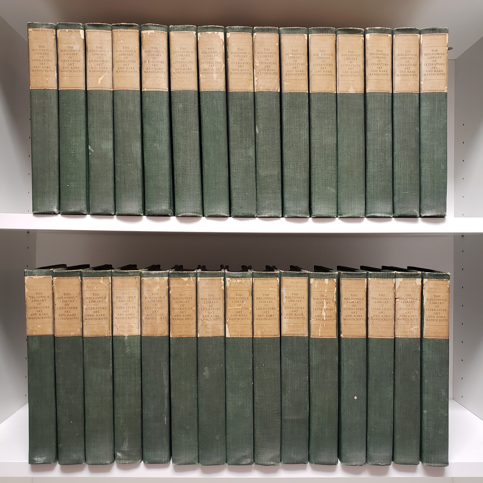 Bibliophile Library of Literature Art and Rare Manuscripts 30 Vol Set 1904 Ltd