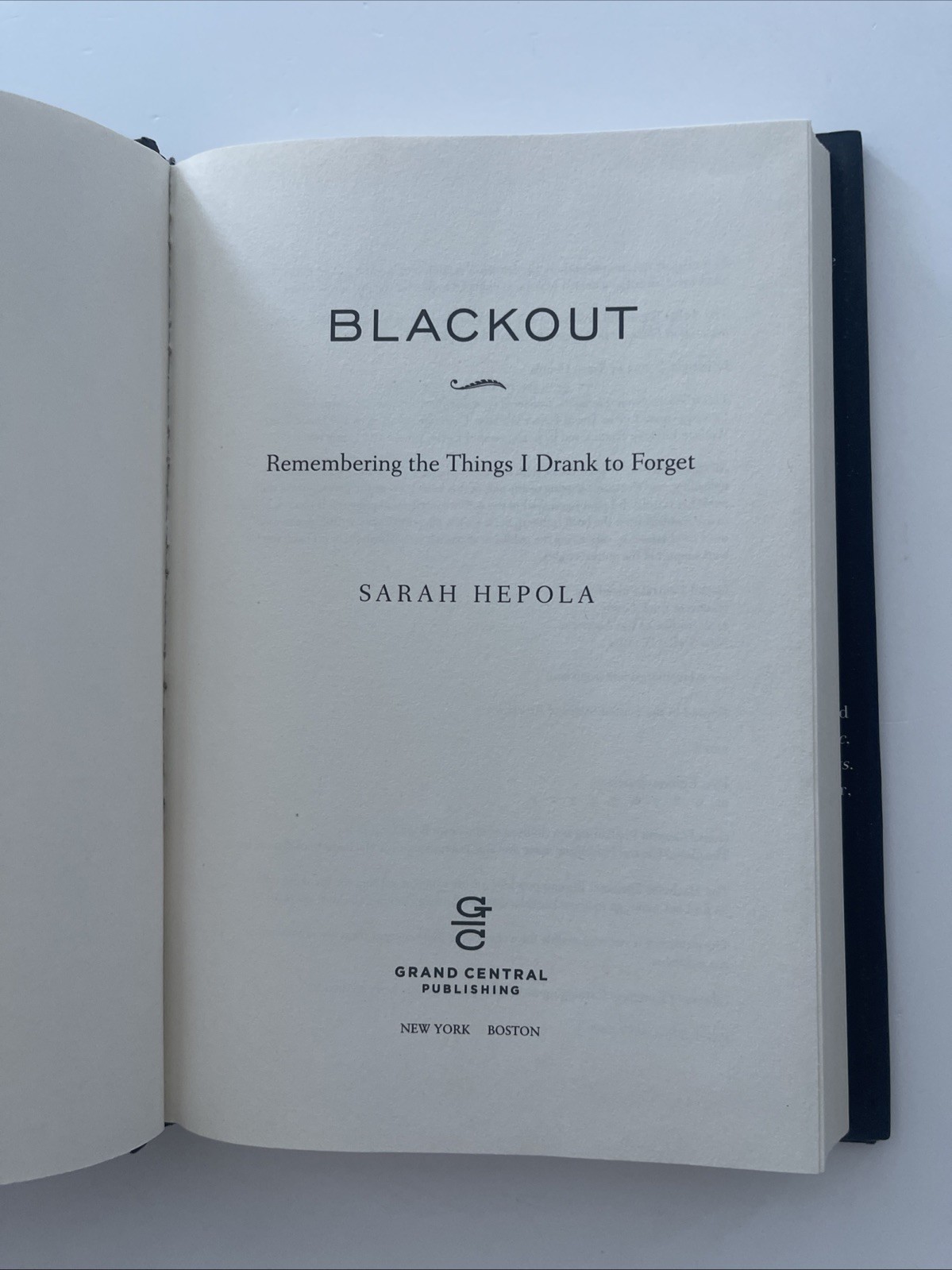 Blackout by Sarah Hepola Hardcover First Edition 2015