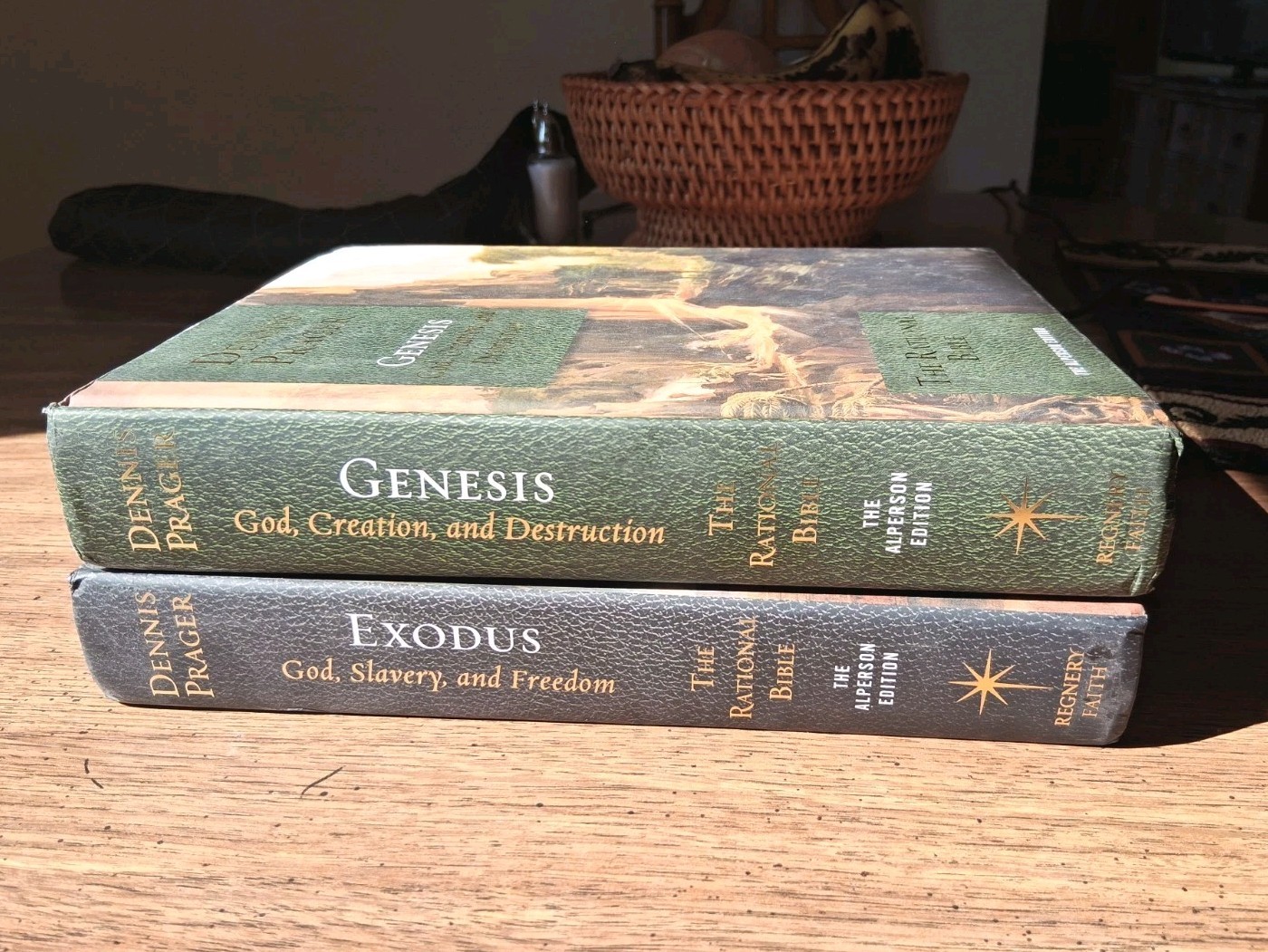 The Rational Bible Genesis & Exodus Lot Of 2 HC Books Dennis Prager Very Nice