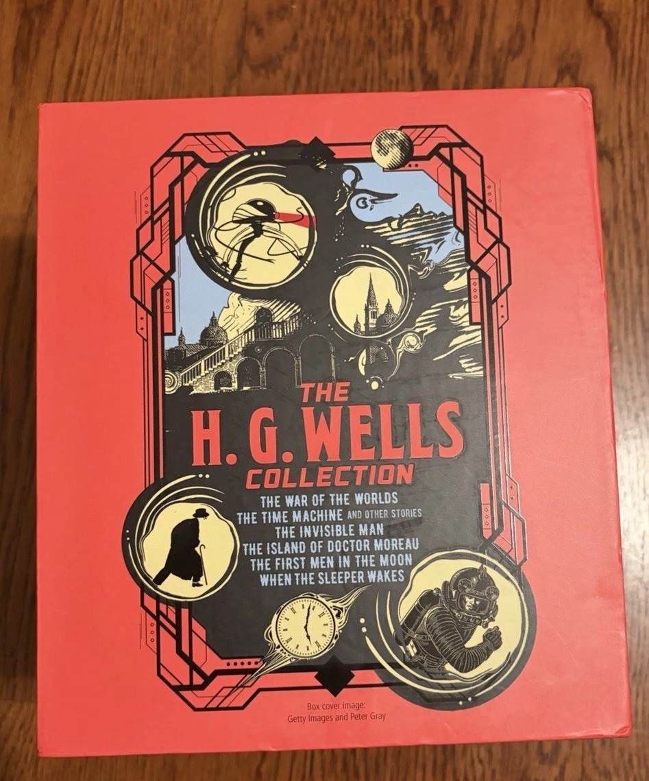 H.G.Wells Collection 6 Book Box Set Plus Journal NEW Hardcover
