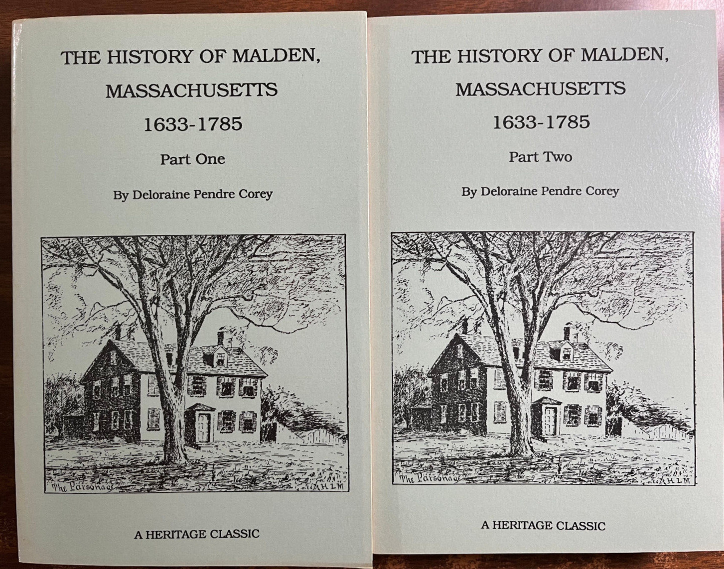 The History Of Malden, Massachusetts, 1633-1785 by Corey, Deloraine 2 book Set