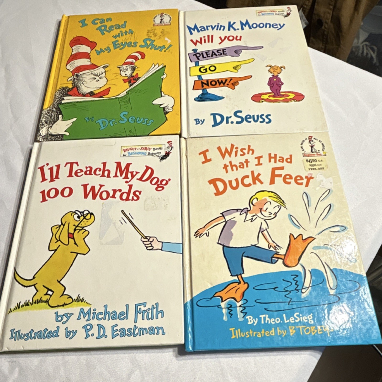 Bright & Early Books HC 4-Book Lot Dr. Seuss/LeSieg/Frith I Can Read!