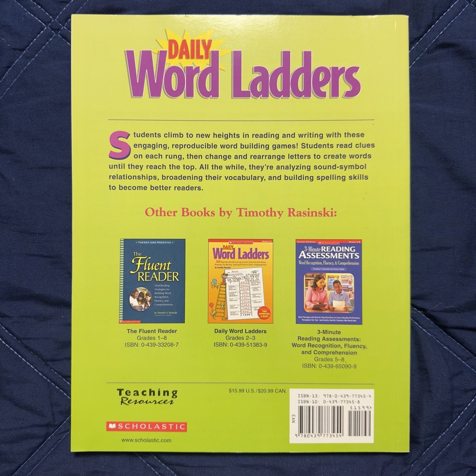 Daily Word Ladders Ser.: Daily Word Ladders: Grades 4-6 : 100 Reproducible Word