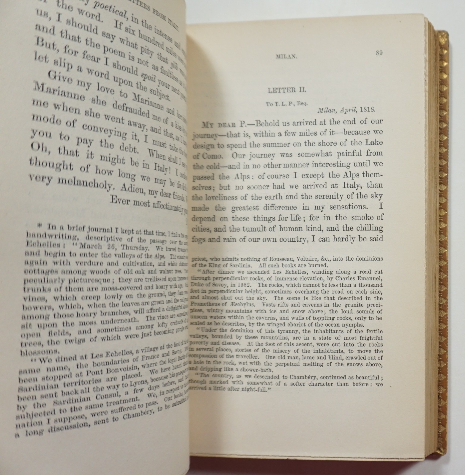 Essays, Letters from Abroad, Translations and Fragments 2 Vols 1852 Shelley