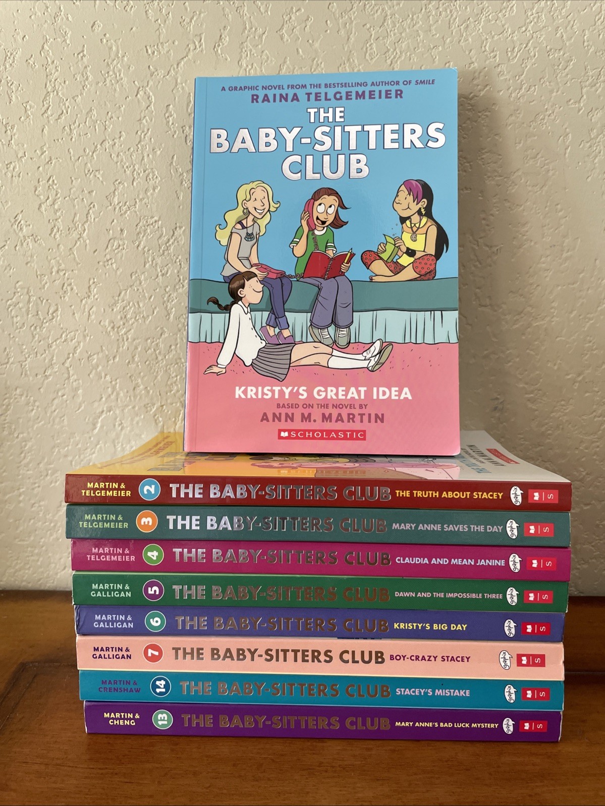 Lot of 9 Baby Sitters Club Graphic Novels – #1-7,13,14 PB Scholastic