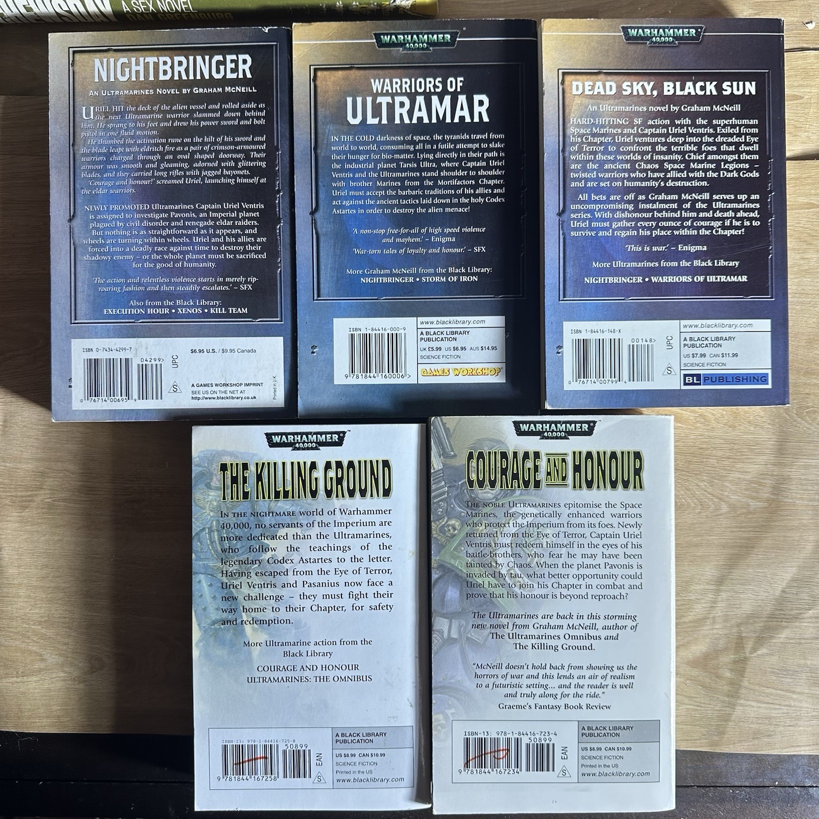 Warhammer Ultramarines Paperback Set Graham McNeill 40K Nightbringer Ultramar