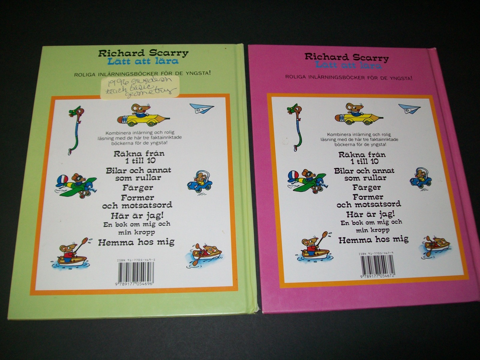 Latt att lara Richard Scarry Swedish Translation Children’s Book Bundle 1995